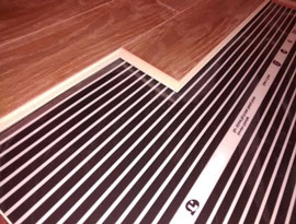 Infrared floor heating film 40 sq.ft 220V width 31 1/2" 14.8w/sq.ft 
